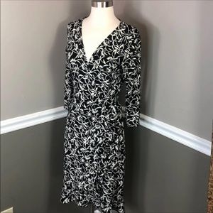 Nine West 6 Wrap 3/4 Sleeve Dress